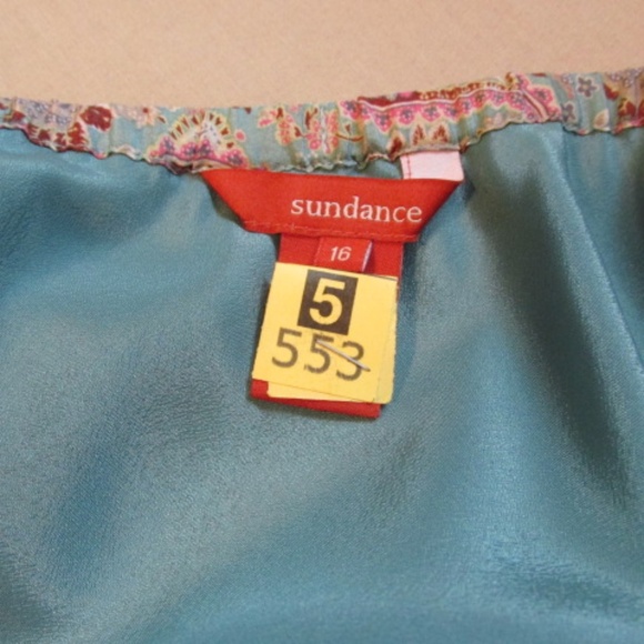 Sundance Vintage Full Silk Skirt, Size 16 - Picture 3 of 6